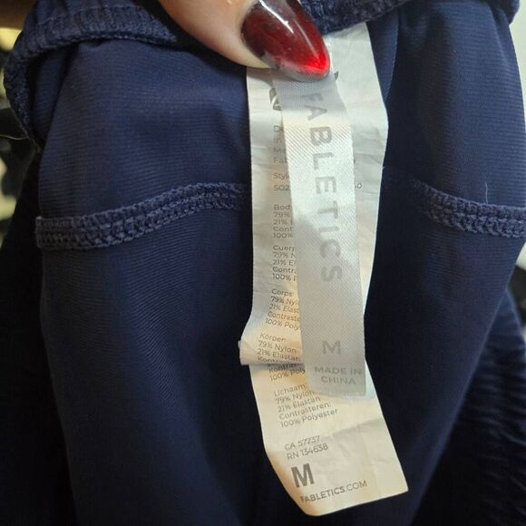 Fabletics The One Shorts Size Medium Navy Athletic Workout - Picture 4 of 4